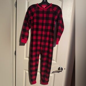Macy's Family Christmas PJs Red and Black Checkered Onesie